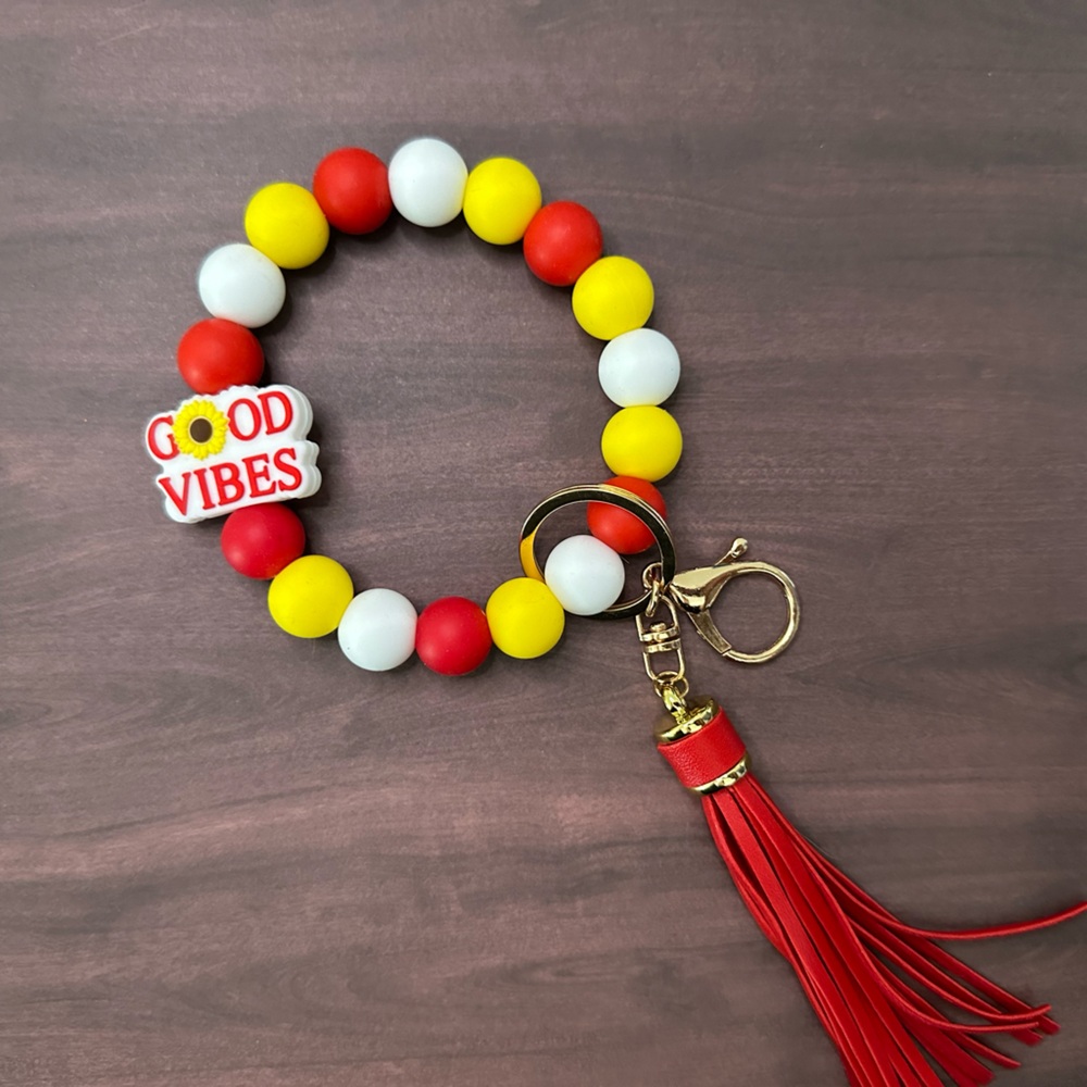 Keychain wristlet with tassel